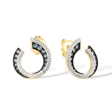 14KYWB Earrings Diamond,London Blue Topaz (E316957LDB14KYWB)