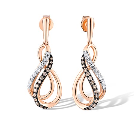 14KRWB Earrings Brown Diamond,Diamond (E316975BRW14KRWB)