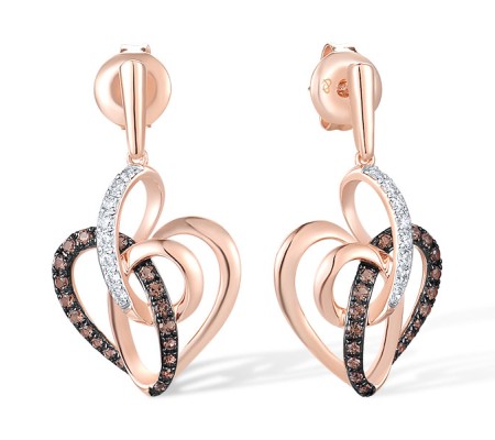 14KRWB Earrings Brown Diamond,Diamond (E316978BRW14KRWB)