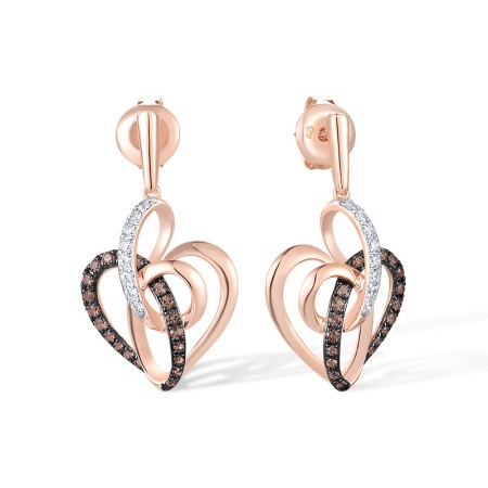 14KRWB Earrings Brown Diamond,Diamond (E316978BRW14KRWB)