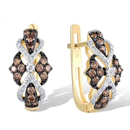14KYWB Earrings Brown Diamond,Diamond (E317021BRW14KYWB)