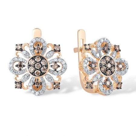 14KRWB Earrings Brown Diamond,Diamond (E317023BRW14KRWB)