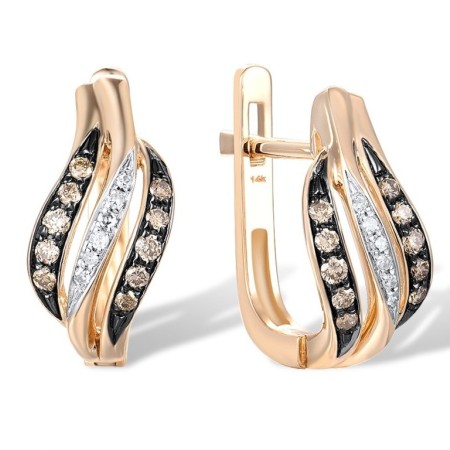 14KRWB Earrings Brown Diamond,Diamond (E317024BRW14KRWB)