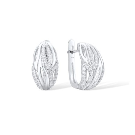 Sterling Silver Earrings White Cubic Zirconia (E317063WCZSL925)