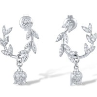 Sterling Silver Earrings White Cubic Zirconia (E317255WCZSL925)