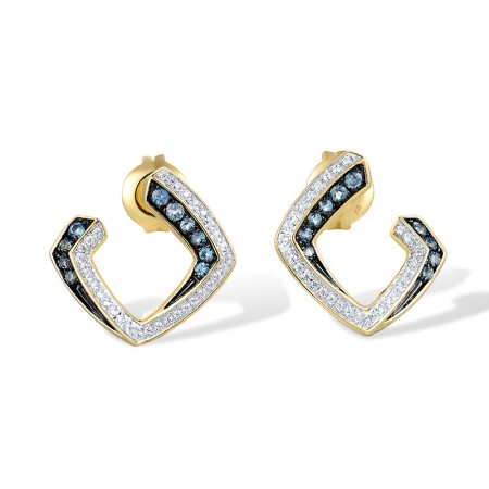 14KYWB Earrings Diamond,London Blue Topaz (E317341LDB14KYWB)