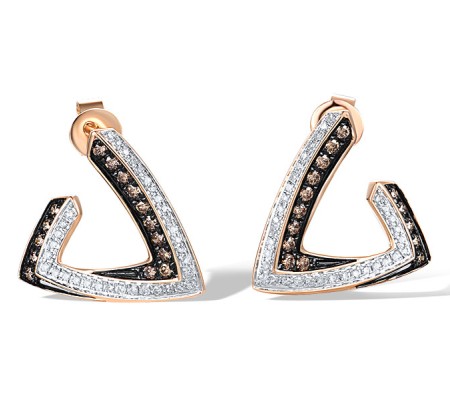 14KRWB Earrings Brown Diamond,Diamond (E317343BRW14KRWB)