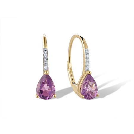 14KYW Earrings Amethyst,Diamond (E317362AME14KYW)