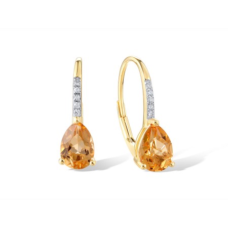 14KYW Earrings Citrine,Diamond (E317362CIT14KYW)