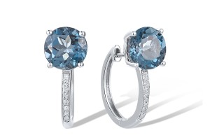 10KW Earrings Diamond,London Blue Topaz (E317413LDB10KW)