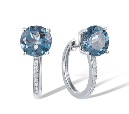 10KW Earrings Diamond,London Blue Topaz (E317413LDB10KW)
