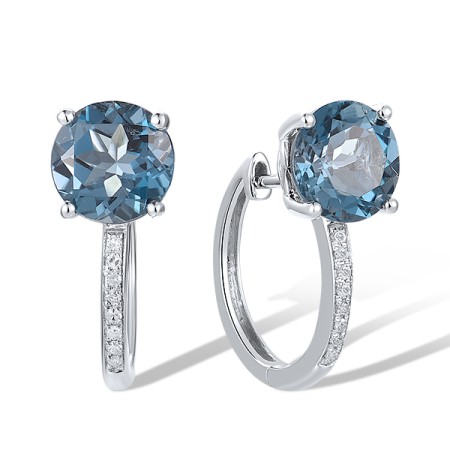 10KW Earrings Diamond,London Blue Topaz (E317413LDB10KW)