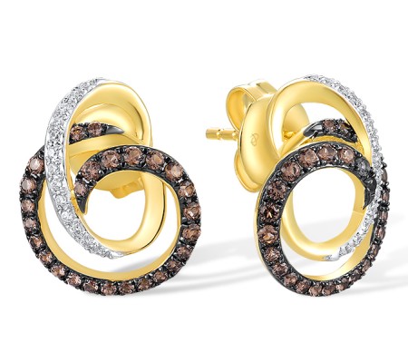 14KYWB Earrings Brown Diamond,Diamond (E317463BRW14KYWB)