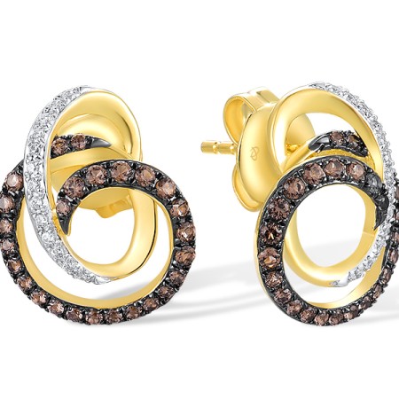 14KYWB Earrings Brown Diamond,Diamond (E317463BRW14KYWB)