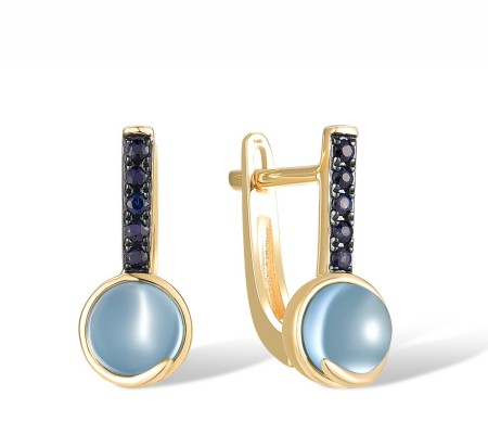 14KYB Earrings Blue Sapphire,London Blue Topaz (E317509LBS14KYB)