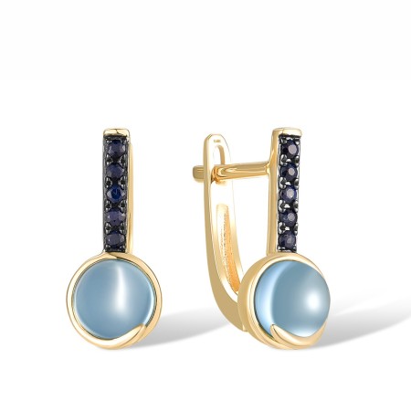 14KYB Earrings Blue Sapphire,London Blue Topaz (E317509LBS14KYB)