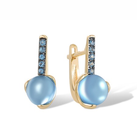 14KYB Earrings Blue Topaz (Swiss Blue),London Blue Topaz (E317513BLL14KYB)