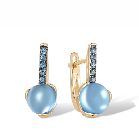 14KYB Earrings Blue Topaz (Swiss Blue),London Blue Topaz (E317513BLL14KYB)