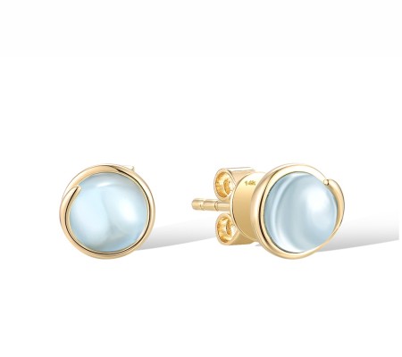 14KY Earrings Blue Topaz (Sky Blue) (E317523BKT14KY)