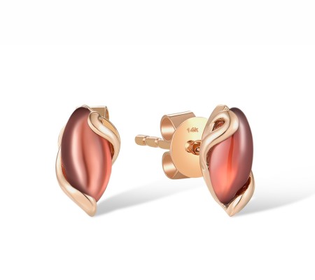 14KR Earrings Garnet (E317524GAN14KR)