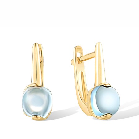 14KY Earrings Blue Topaz (Swiss Blue) (E317525BLT14KY)