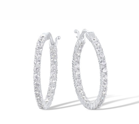 Sterling Silver Earrings White Cubic Zirconia (E317539WCZSL925)