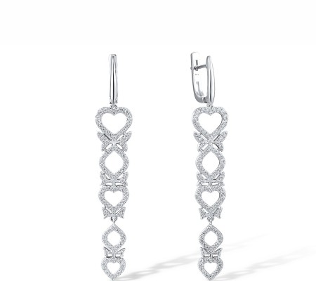 Sterling Silver Earrings White Cubic Zirconia (E317853WCZSL925)