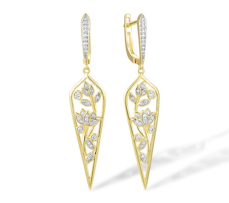14KYW Earrings Diamond (E317913DIA14KYW)