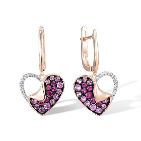 14KRWB Earrings Pink Sapphire,Ruby,Diamond (E317915PRU14KRWB)