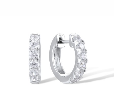 Sterling Silver Earrings White Cubic Zirconia (E318064WCZSL925)