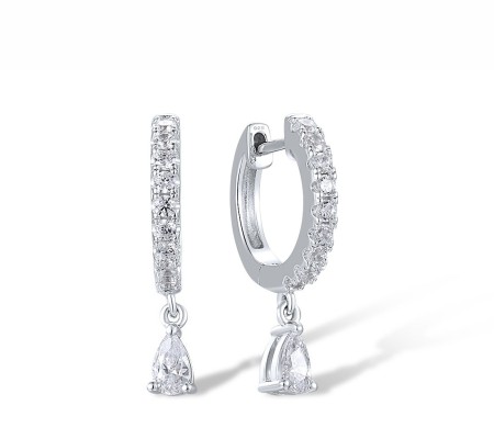 Sterling Silver Earrings White Cubic Zirconia (E318067WCZSL925)