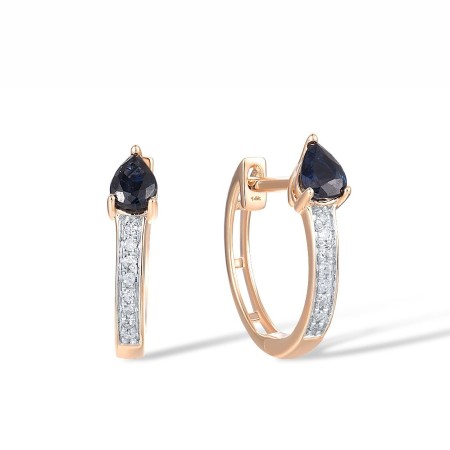 14KRW Earrings Blue Sapphire,Diamond (E318069SAP14KRW)
