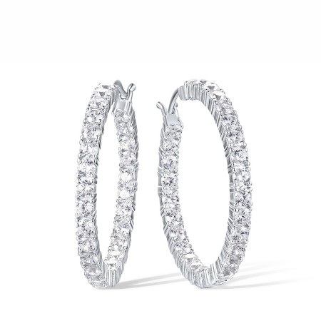 Sterling Silver Earrings White Cubic Zirconia (E318073WCZSL925)