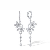 Sterling Silver Earrings White Cubic Zirconia (E318136WCZSL925)