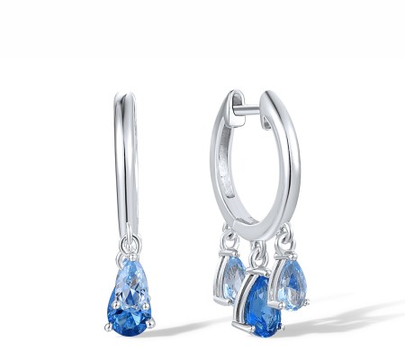 Sterling Silver Earrings Blue Spinel (E318147BLNSL925)