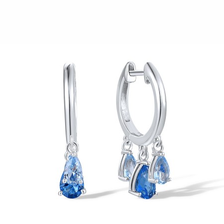 Sterling Silver Earrings Blue Spinel (E318147BLNSL925)