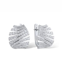 Sterling Silver Earrings White Cubic Zirconia (E318156WCZSL925)
