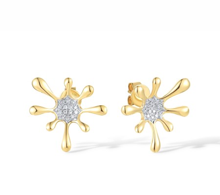 14KYW Earrings Diamond (E318165DIA14KYW)