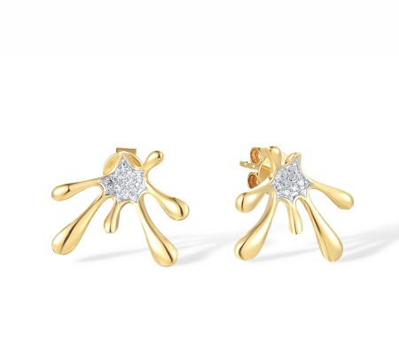 14KYW Earrings Diamond (E318166DIA14KYW)