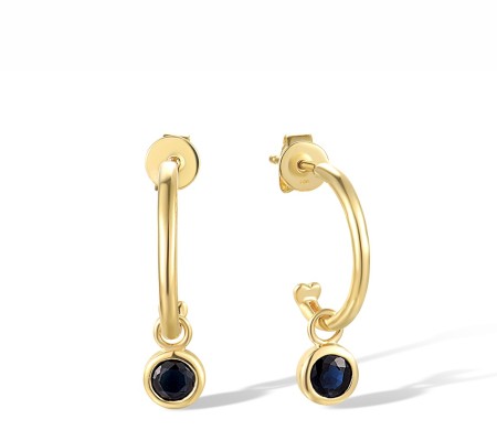 14KY Earrings Blue Sapphire (E318216SAP14KY)