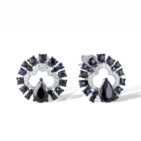 14KWB Earrings Blue Sapphire,Diamond (E318222SAP14KWB)