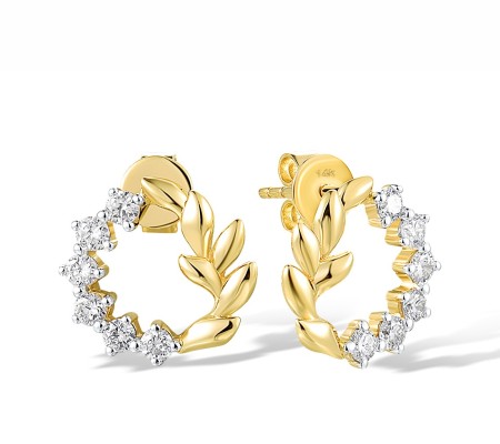 14KYW Earrings Diamond (E318223DIA14KYW)