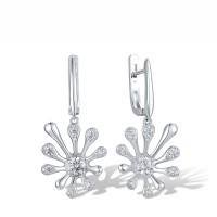 Sterling Silver Earrings White Cubic Zirconia (E318235WCZSL925)