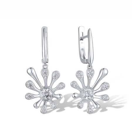 Sterling Silver Earrings White Cubic Zirconia (E318235WCZSL925)