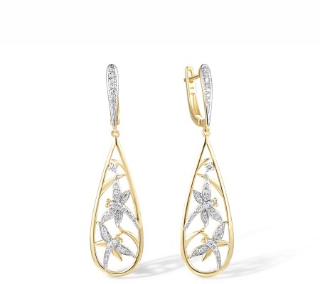 14KYW Earrings Diamond (E318368DIA14KYW)