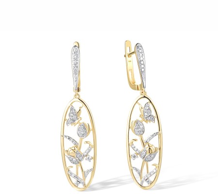 14KYW Earrings Diamond (E318369DIA14KYW)