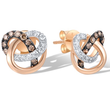 14KRWB Earrings Brown Diamond,Diamond (E318500BRW14KRWB)