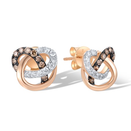 14KRWB Earrings Brown Diamond,Diamond (E318500BRW14KRWB)