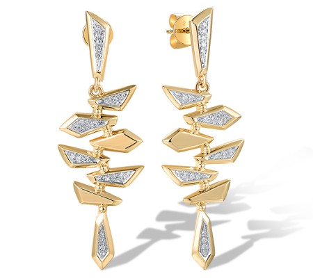 14KYW Earrings Diamond (E318502DIA14KYW)