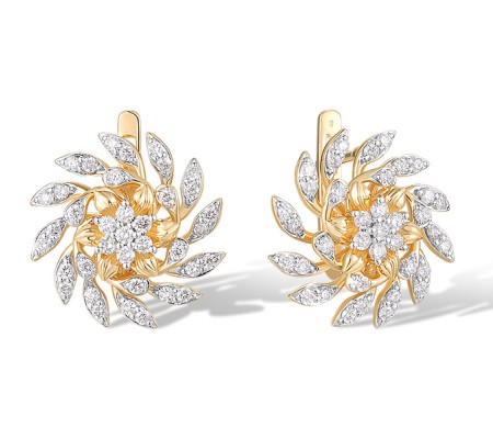 14KYW Earrings Diamond (E318639DIA14KYW)